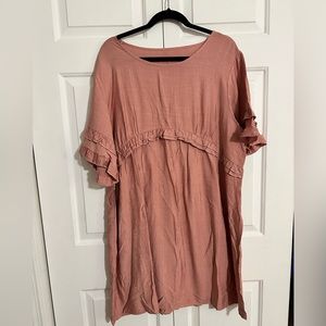 Blush dress with adorable sleeves